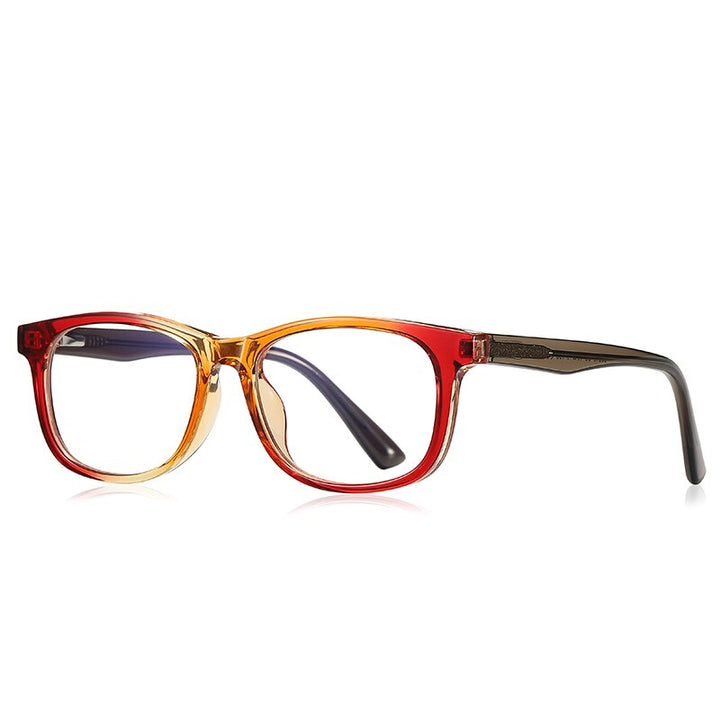 Zirosat Children's Unisex Full Rim Square Tr 90 + Cp Eyeglasses 20212 Full Rim Zirosat C6