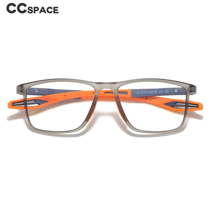 CCSpace Youth Unisex Full Rim Square TR 90 Titanium Myopic Sport Reading Glasses 55419 Reading Glasses CCspace   