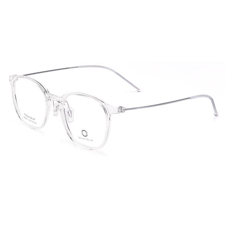 Hotony Unisex Full Rim Round Square Tr 90 Acetate Aluminum Eyeglasses 822m Full Rim Hotony lucency