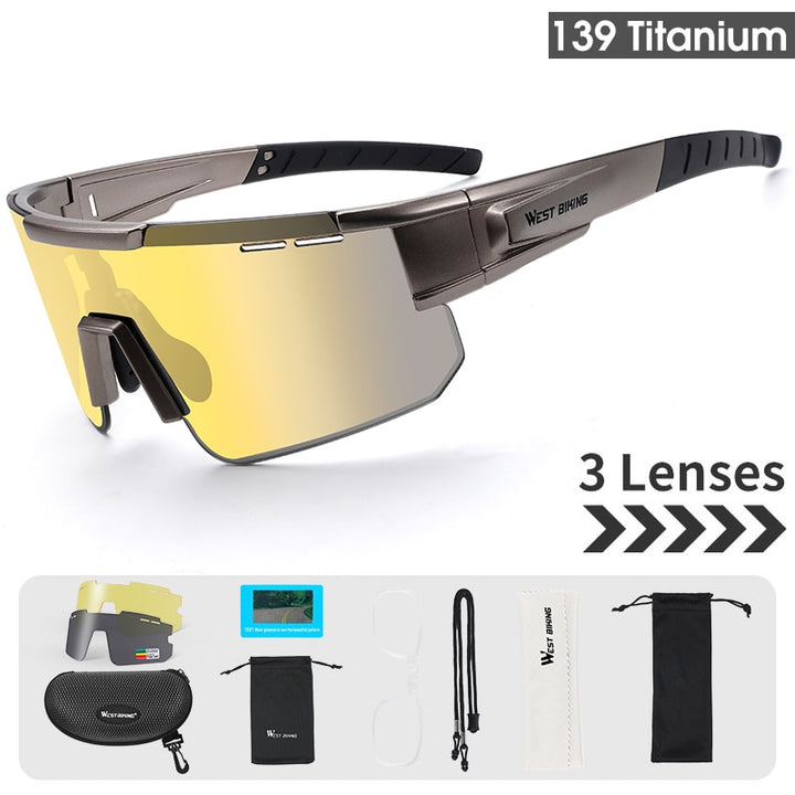 West Biking Unisex Semi Rim Tr 90 Polarized Sport Sunglasses YP0703141 Sunglasses West Biking
