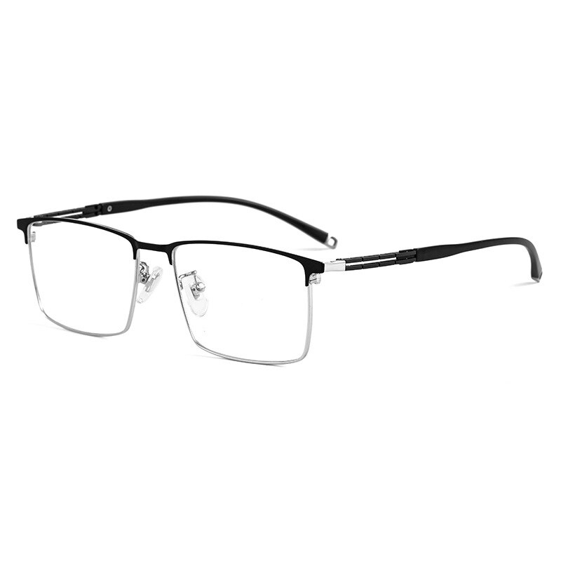Hotochki Men's Full Rim Square Tr 90 Titanium Frame Eyeglasses T8607t Full Rim Hotochki