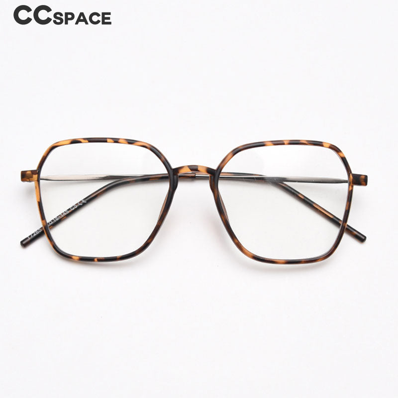 CCspace Unisex Full Rim Polygon Tr 90 Titanium Eyeglasses 54546 Full Rim CCspace