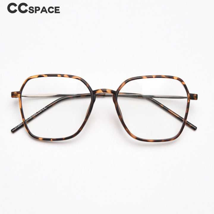 CCspace Unisex Full Rim Polygon Tr 90 Titanium Eyeglasses 54546 Full Rim CCspace