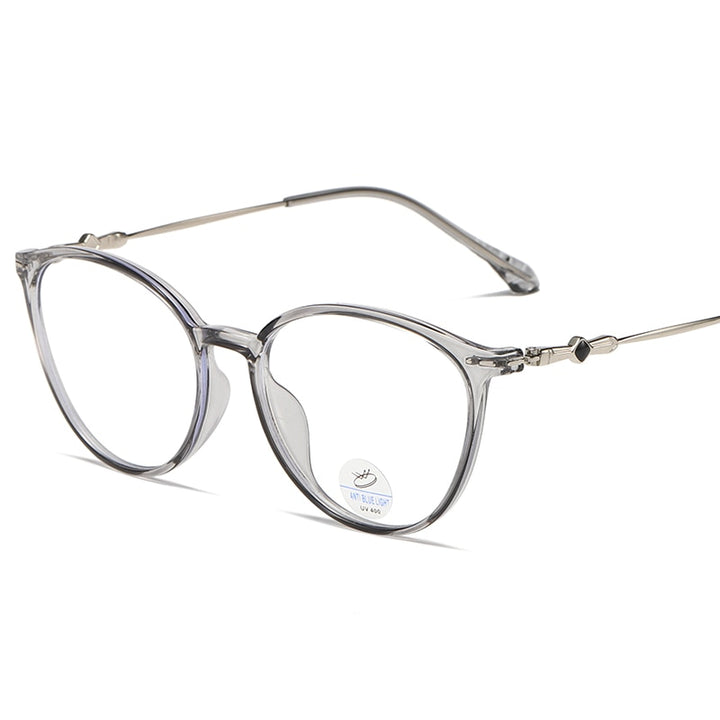 Reven Jate Women's Full Rim Round Square  Tr 90 Alloy Frame Eyeglasses 81257 Full Rim Reven Jate   