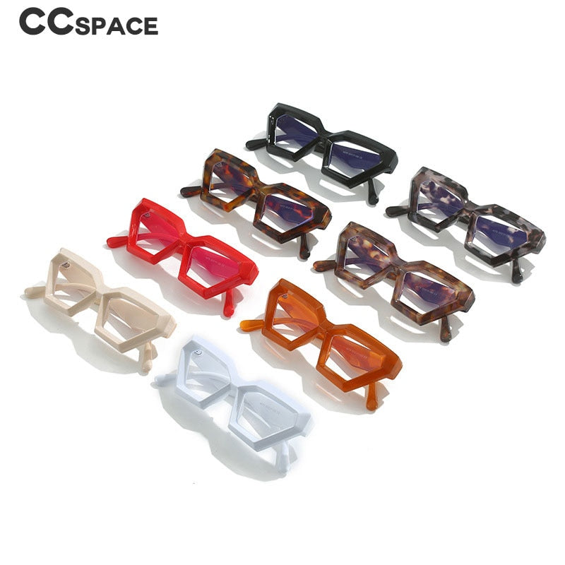 CCspace Women's Full Rim Oval Cat Eye Acetate Eyeglasses 55613 Full Rim CCspace