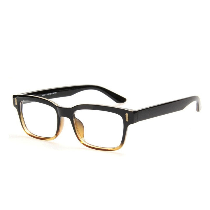 CCspace Unisex Full Rim Square Acetate Eyeglasses 55681 Full Rim CCspace China BlackTea