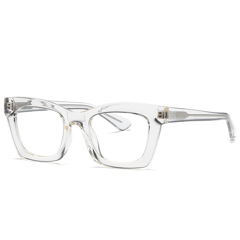 CCspace Unisex Full Rim Square Cat Eye Tr 90 Titanium Reading Glasses R49524 Reading Glasses CCspace China +50 C2Clear