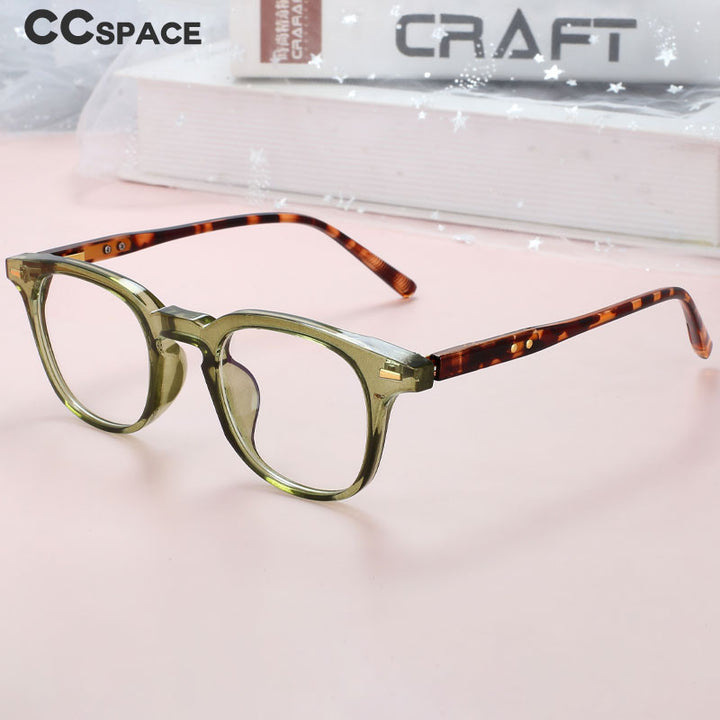 CCspace Unisex Full Rim Square PC Plastic Eyeglasses 56529 Full Rim CCspace