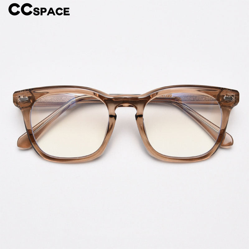 CCspace Unisex Full Rim Square Cat Eye Tr 90 Acetate Eyeglasses 55801 Full Rim CCspace