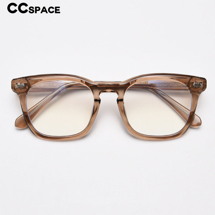 CCspace Unisex Full Rim Square Cat Eye Tr 90 Acetate Eyeglasses 55801 Full Rim CCspace
