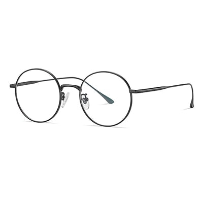 Ralferty Unisex Full Rim Oversized Round Titanium Eyeglasses Full Rim Ralferty China C91 Balck
