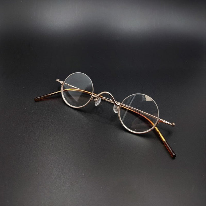 Yujo Unisex Semi Rim Round 35mm Alloy Anti blue Light Reading Glasses Reading Glasses Yujo