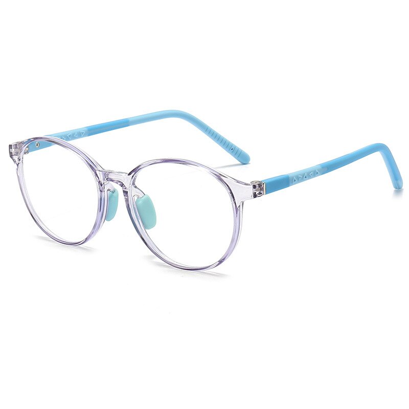 CCspace Unisex Youth Full Rim Round Silicone Eyeglasses 54672 Full Rim CCspace