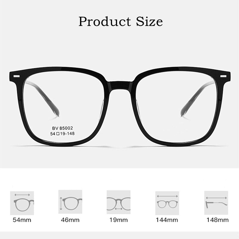 Yimaruili Unisex Full Rim Square Acetate Eyeglasses BV85002B Full Rim Yimaruili Eyeglasses