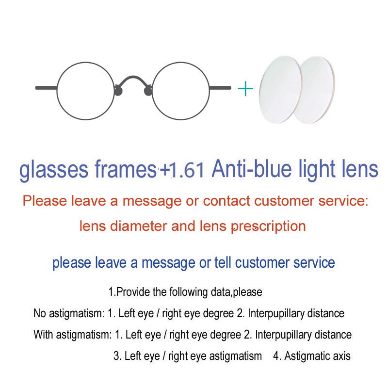 Yujo Unisex Full Rim Round Stainless Steel Small Eyeglasses Y065 Full Rim Yujo C5 China