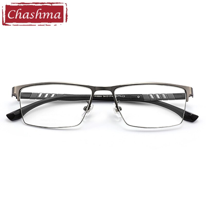 Chashma Unisex Semi Rim Stainless Steel Frame Eyeglasses Semi Rim Chashma