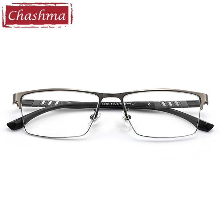 Chashma Unisex Semi Rim Stainless Steel Frame Eyeglasses Semi Rim Chashma