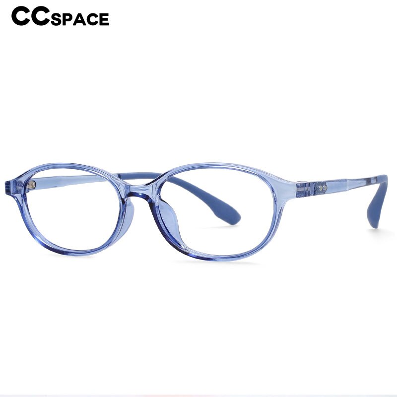 CCspace Unisex Youth Size Full Rim Oval Tr 90 Titanium Frame Eyeglasses 54466 Full Rim CCspace
