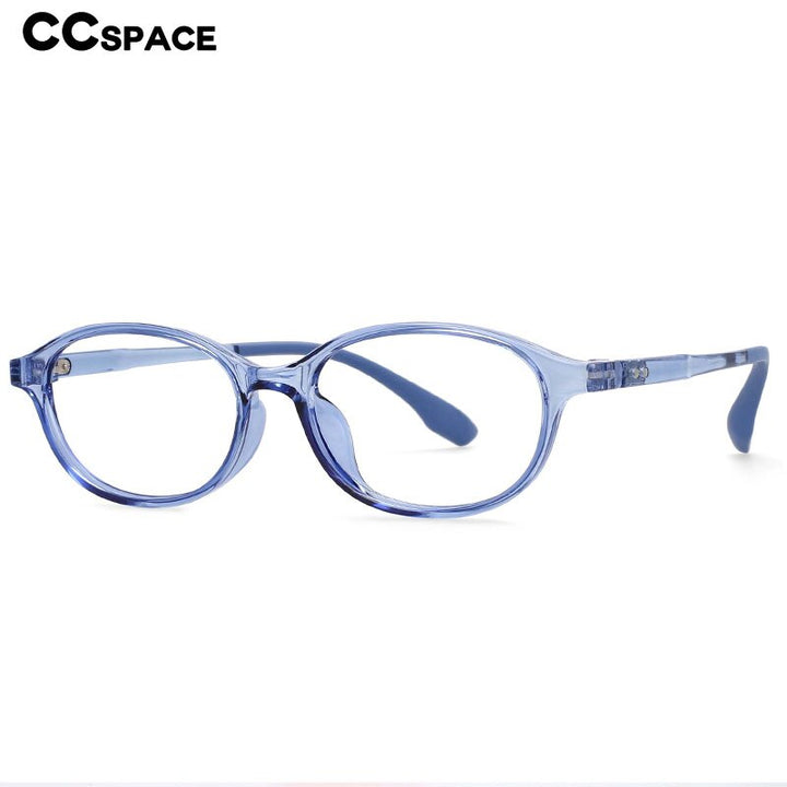 CCspace Unisex Youth Size Full Rim Oval Tr 90 Titanium Frame Eyeglasses 54466 Full Rim CCspace