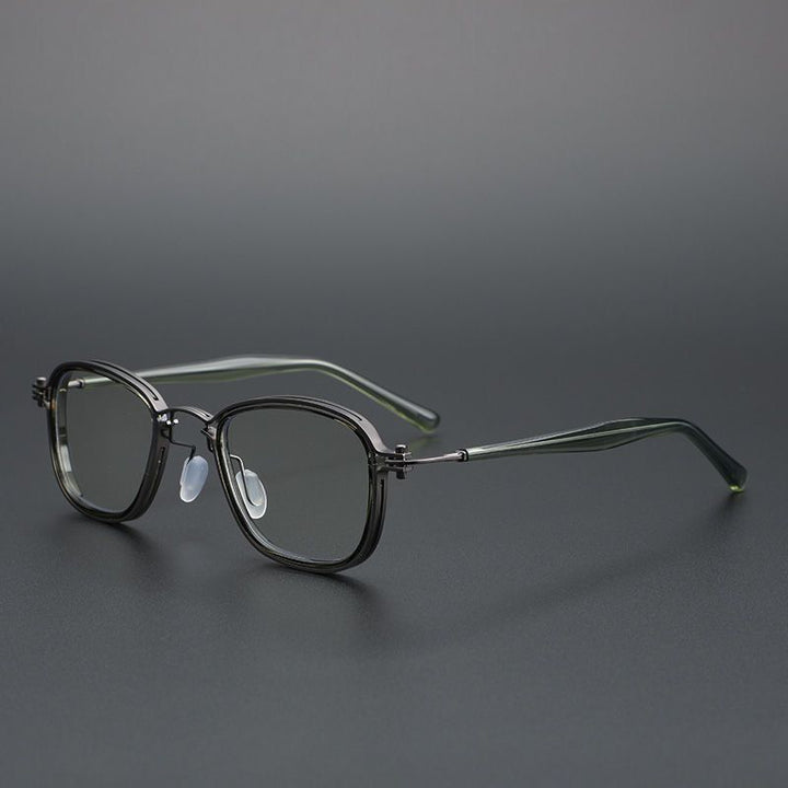 Cubojue Unisex Full Rim Round Acetate Alloy Hyperopic Reading Glasses Reading Glasses Cubojue