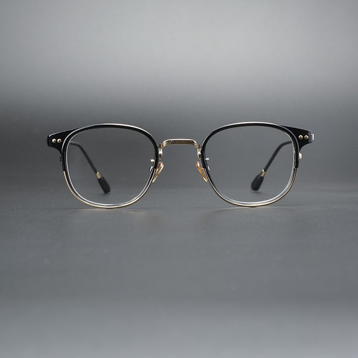 Cubojue Unisex Full Rim Square Black Alloy Hyperopic Reading Glasses Reading Glasses Cubojue
