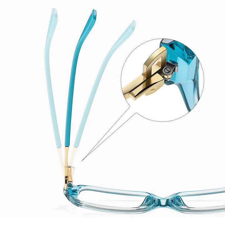 Hotony Women's Full Rim Square Acetate Eyeglasses 2099 Full Rim Hotony
