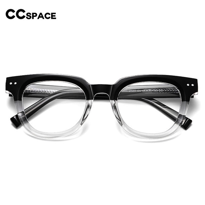 CCSpace Unisex Full Rim Square Tr 90 Titanium Frame Eyeglasses 54560 Full Rim CCspace