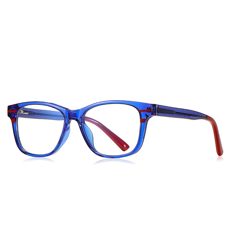 Zirosat Children's Unisex Full Rim Square Tr 90 + Cp Eyeglasses 20211 Full Rim Zirosat C6
