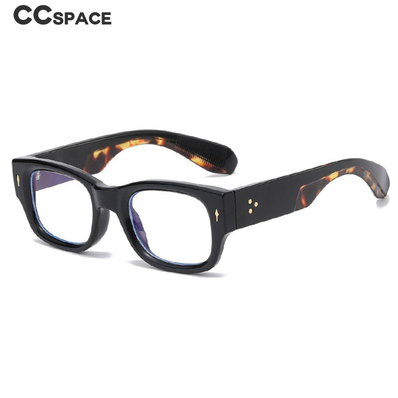 CCspace Unisex Full Rim Rectangle Acetate Eyeglasses 55548 Full Rim CCspace