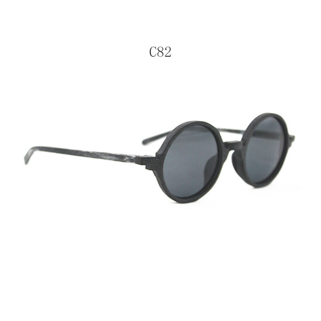 Hdcrafter Unisex Full Rim Round Bamboo Wood Handcrafted Polarized Sunglasses 8843 Sunglasses HdCrafter Sunglasses C82