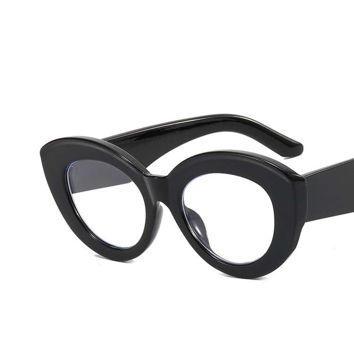 CCspace Women's Full Rim Large Cat Eye Acetate Eyeglasses 55118 Full Rim CCspace Black China