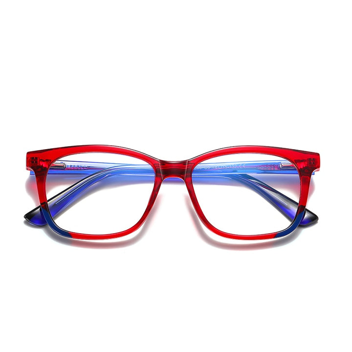 Zirosat Children's Unisex Full Rim Square Tr 90 + Cp Eyeglasses 20206 Full Rim Zirosat C5  