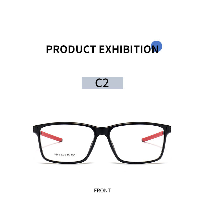 Gmei Men's TR 90 Square Aluminum Magnesium Sport Frame Eyeglasses 5851 Full Rim Gmei Optical