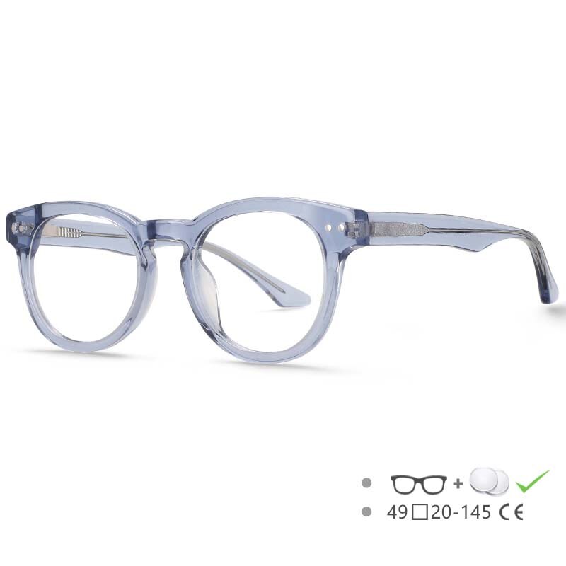 CCspace Women's Full Rim Round Acetate Eyeglasses 55215 Full Rim CCspace C2 China