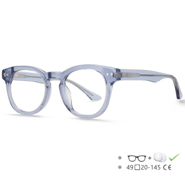 CCspace Women's Full Rim Round Acetate Eyeglasses 55215 Full Rim CCspace C2 China
