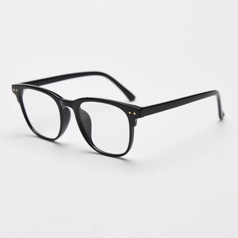 CCspace Unisex Full Rim Big Square Tr 90 Titanium Eyeglasses 55804 Full Rim CCspace Black China