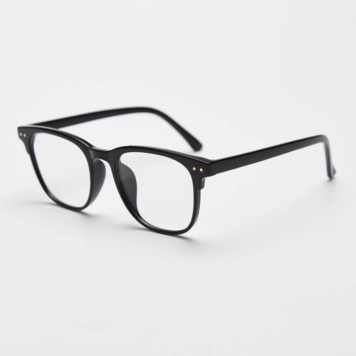 CCspace Unisex Full Rim Big Square Tr 90 Titanium Eyeglasses 55804 Full Rim CCspace Black China