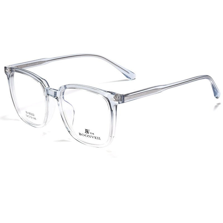 Yimaruili Unisex Full Rim Square Acetate Eyeglasses BV85002B Full Rim Yimaruili Eyeglasses Transparent Blue
