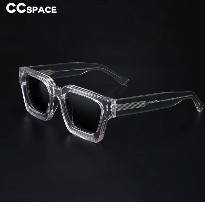 CCSpace Women's Full Rim Square Acetate Frame Polarized Sunglasses 54300 Sunglasses CCspace Sunglasses