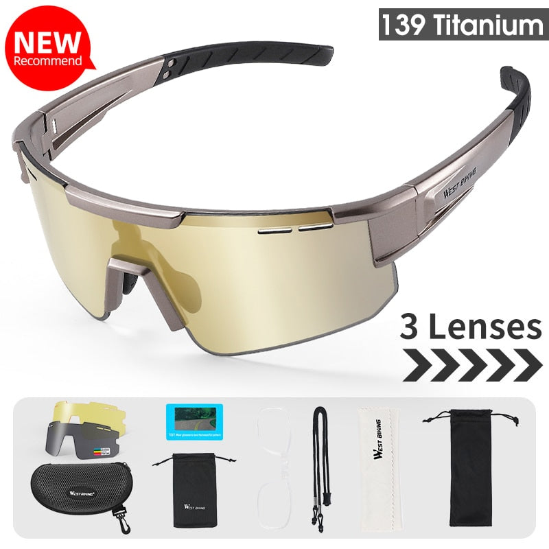 West Biking Unisex Semi Rim Tr 90 Polarized Sport Sunglasses YP0703138 Sunglasses West Biking