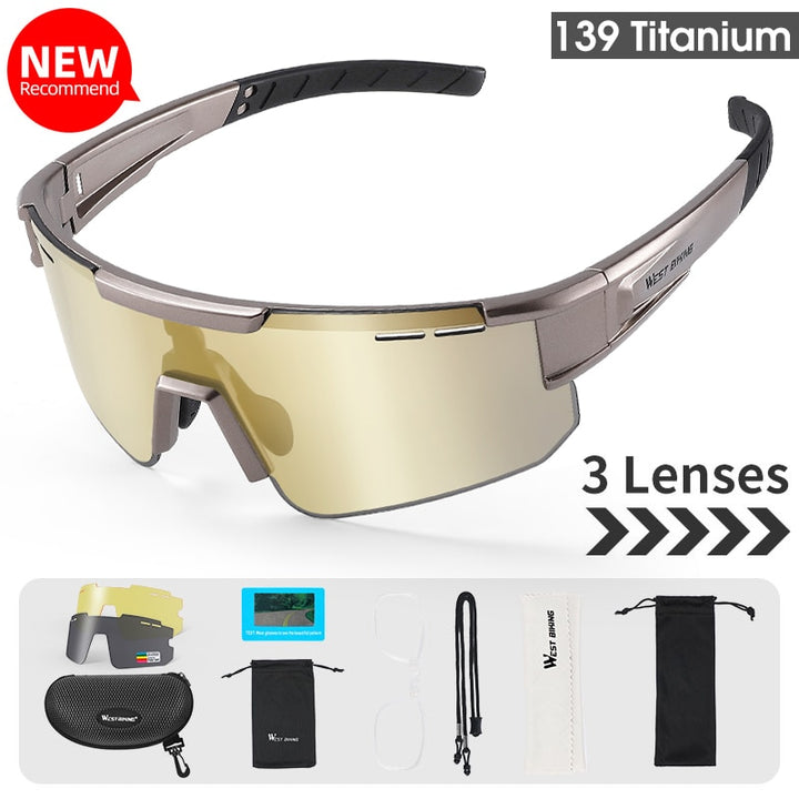 West Biking Unisex Semi Rim Tr 90 Polarized Sport Sunglasses YP0703138 Sunglasses West Biking