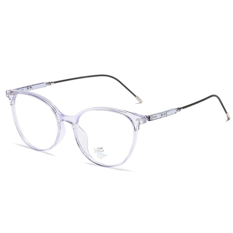 Reven Jate Unisex Full Rim Round Square Tr 90 Eyeglasses 81235 Full Rim Reven Jate blue
