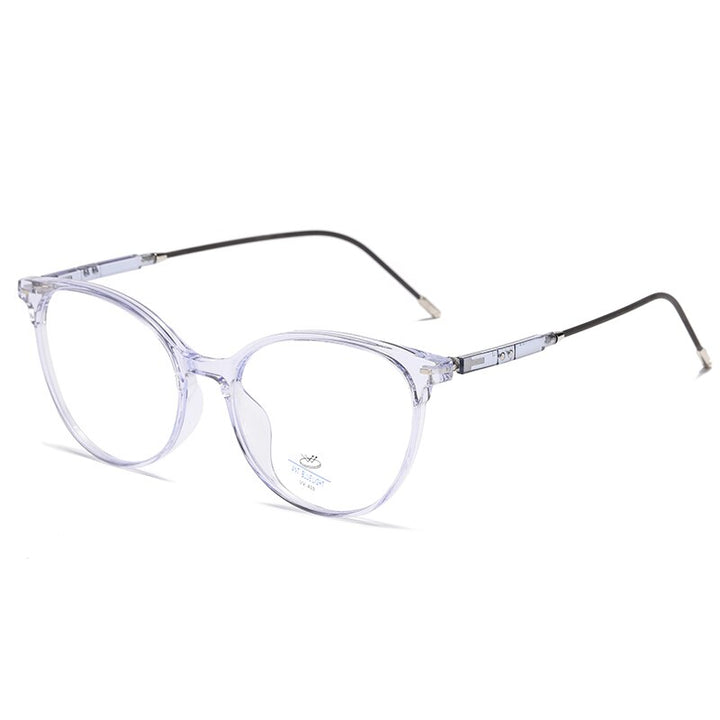 Reven Jate Unisex Full Rim Round Square Tr 90 Eyeglasses 81235 Full Rim Reven Jate blue