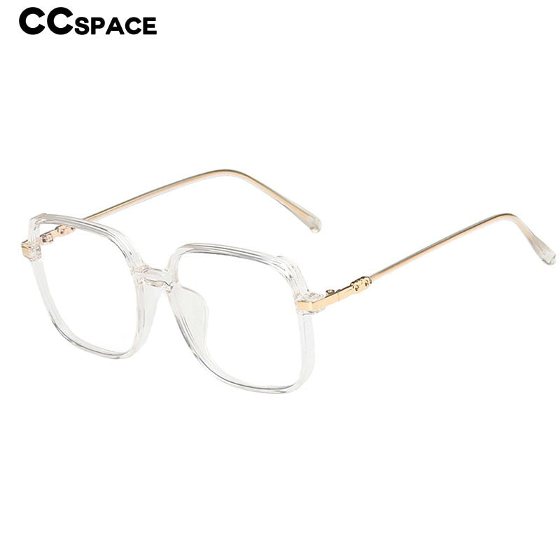 CCspace Unisex Full Rim Square Tr 90 Alloy Eyeglasses 55877 Full Rim CCspace