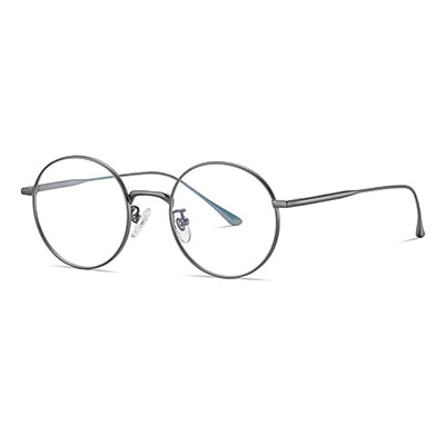 Ralferty Unisex Full Rim Oversized Round Titanium Eyeglasses Full Rim Ralferty China C22 Gun