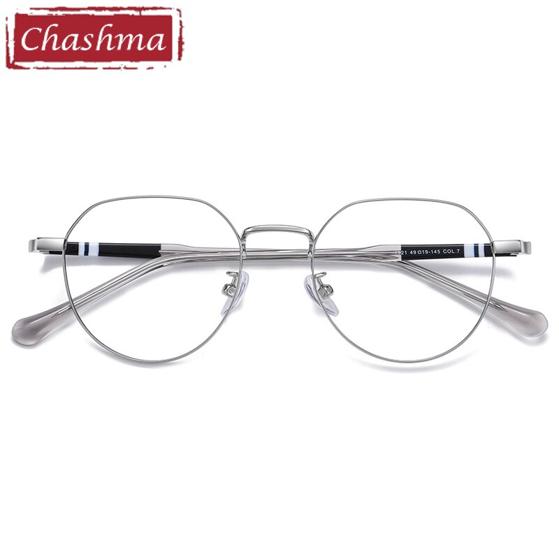 Chashma Unisex Full Rim Round Stainless Steel Frame Eyeglasses 1921 Full Rim Chashma