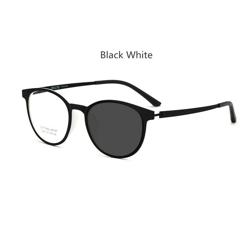 Handoer Unisex Full Rim Square Tr 90 Titanium Hyperopic Photochromic +175 To +325 Reading Glasses 23091 Reading Glasses Handoer +175 black white photo 