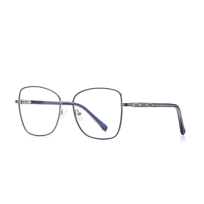 CCspace Unisex Full Rim Square Alloy Eyeglasses 55529 Full Rim CCspace China C4Blue
