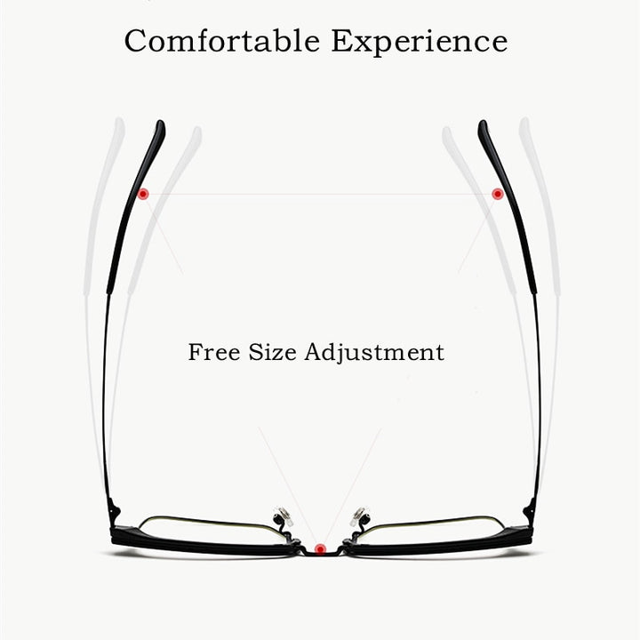 Yimaruili Men's Full Rim Square Acetate Titanium Eyeglasses 2310yj Full Rim Yimaruili Eyeglasses