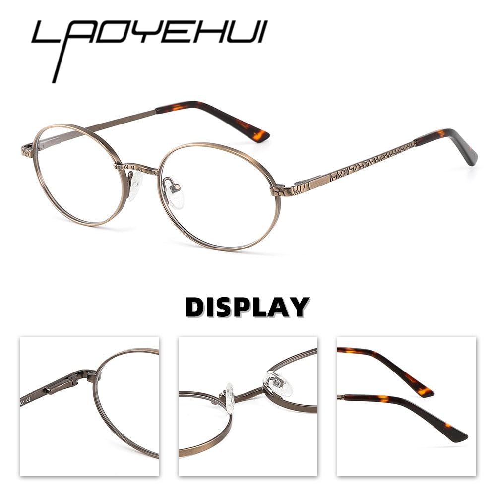 Laoyehui Unisex Full Rim Oval Alloy Reading Glasses Anti-Blue Light Glg9197 Reading Glasses Laoyehui